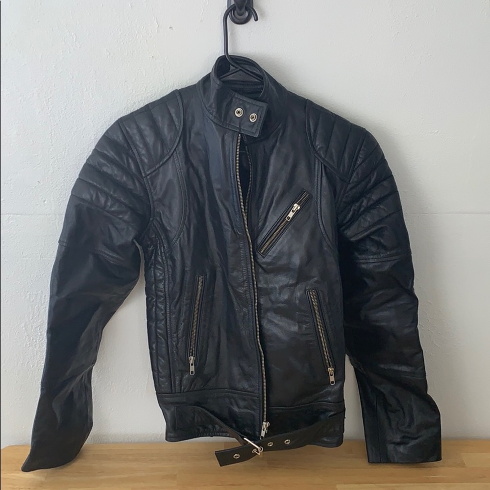 Leather black jacket